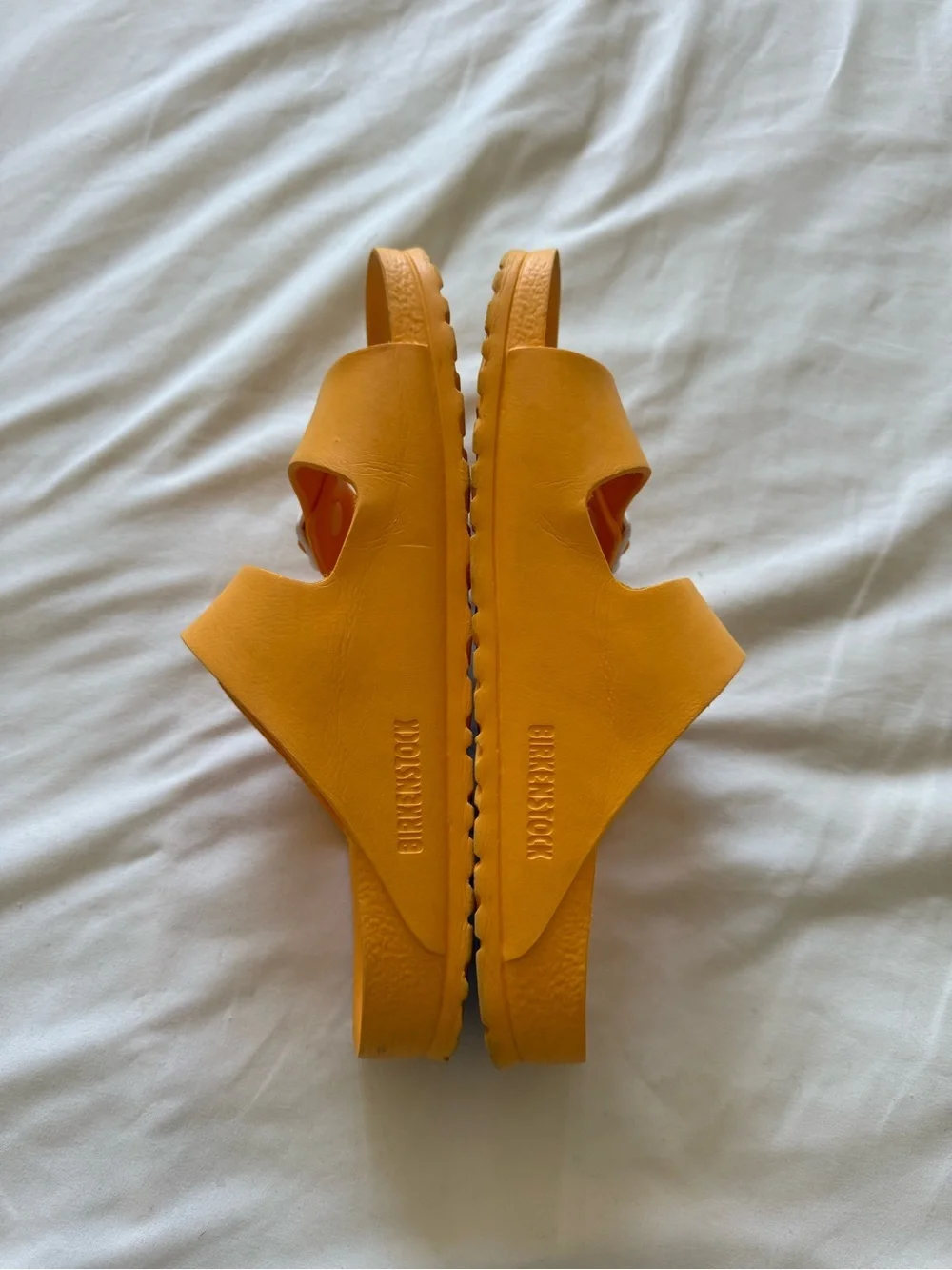 Birkenstock | Unisex Arizona EVA Sandals in Mustard Yellow | 41 | L10 M8